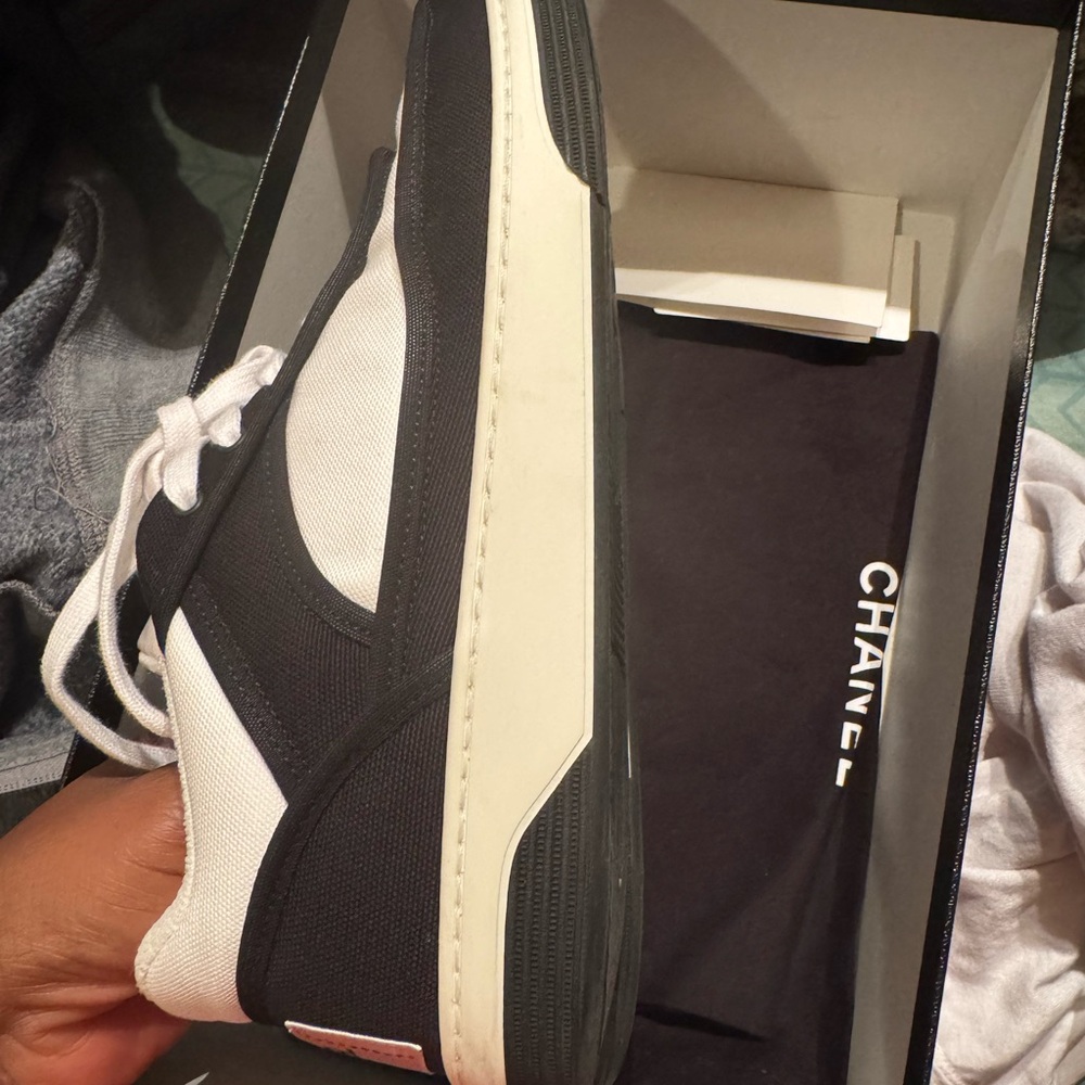 Chanel Black and White Sneakers - Picture 7 of 10